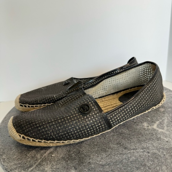 Michael Kors Black Mesh Espadrille Flats Shoes 9 - Picture 6 of 13